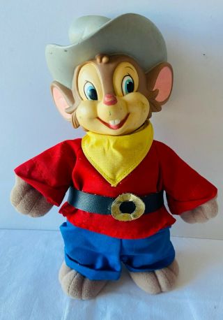 An American Tail Fievel Goes West Plush Soft Toy Doll Figure 1991 Vintage 23cm