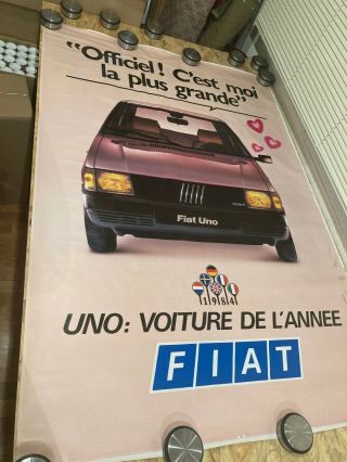 Affiche Originale - Poster Fiat Uno - Voiture De L 