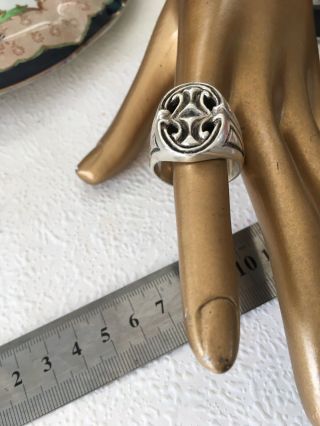 Native American Or Mexico Silver 26 Gram Vintage Mens Ring - Stamped