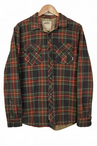 Vintage Vans Padded Checkered Plaid Button Up Shirt Jacket