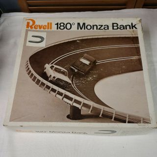 Vintage 1966 Revell Slot Car Banked Race Track 180 Monza Bank