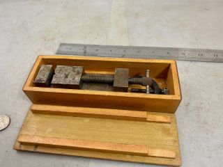 Vintage Eclipse 235 Vee Vise Toolmakers,  With Clamp,  Wooden Box,