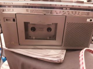 Jvc Rc - S10jw Vintage Fm/am/sw 3 Band Radio Cassette Recorder