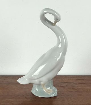Vintage Nao Lladro Ceramic Statue Of A Goose - Made In Spain,  24cm High