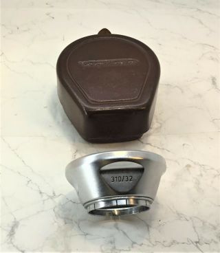 Voigtlander Vintage Chrome Lens Hood 310/32 With Leather Case