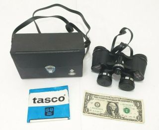 Tasco Vintage Binoculars - Model 320 - Small Size - With Case - 8x30 Wide Angle