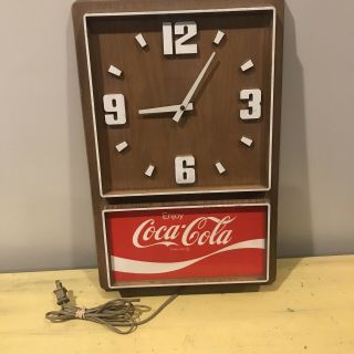 Vintage Enjoy Coca Cola Electric Wall Clock By Impact International
