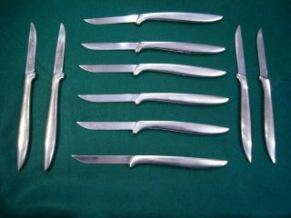 Vintage Gerber Miming Stainless Steel Steak Knife Knives 8 3/4 " Set Of 6,  4