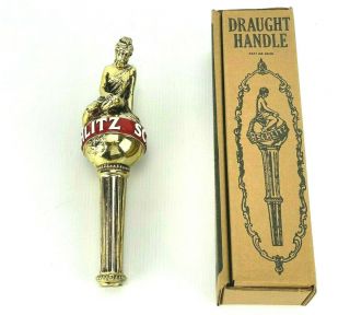 Vintage Nos Schlitz Beer Lady Globe Beer Tap Draught Handle Knob W/ Box
