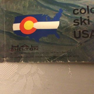 Vintage 1973 Hal Shelton Colorado Ski Country USA Poster 30” x 21.  5” NR Ski USA 2