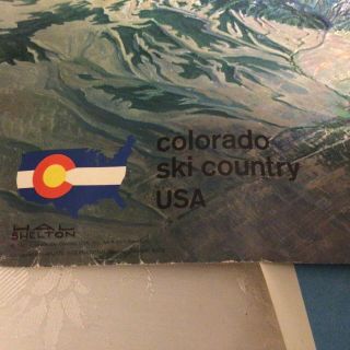 Vintage 1973 Hal Shelton Colorado Ski Country USA Poster 30” x 21.  5” NR Ski USA 3