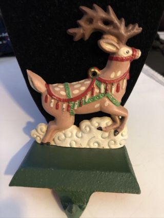 Vintage Midwest Santa’s Reindeer Cast Iron Stocking Holder