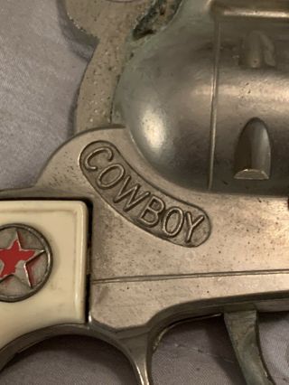 Vintage Cowboy Western Cap Gun Pistol Pair 2
