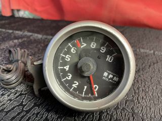 Vintage Auto Meter Tachometer 3 3/4 Vintage 370 - 9 Competition 10,  000 Rpm