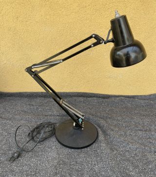 Vintage Luxo Articulated Draft Table Swivel Desk Lamp Mcm Black Pixar - Norway
