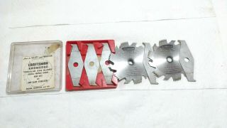 Vintage Craftsman Kromedge 6 Inch Dado Set 9 - 3249 Hole 5/8 & Molding Cutters