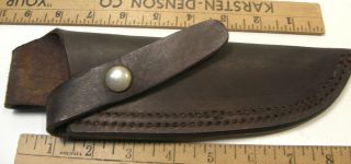Vintage Mccarty Leather Knife Sheath W/ Belt Loop & Retaining Strap Right Hand