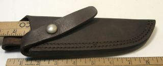 VINTAGE McCARTY LEATHER KNIFE SHEATH W/ BELT LOOP & RETAINING STRAP RIGHT HAND 2