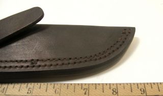 VINTAGE McCARTY LEATHER KNIFE SHEATH W/ BELT LOOP & RETAINING STRAP RIGHT HAND 3