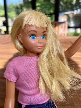 Vtg Rare 1967 Skipper Doll Barbie Philippines Platinum Blonde Hair Blue Eyes Tnt