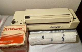 Vintage Foodsaver Vacuum Sealer By Tilia W/ Attachment For Canning.