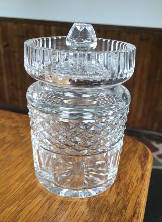 Vintage Waterford Crystal Castlemaine Jam Jelly Honey Jar Pot With Lid