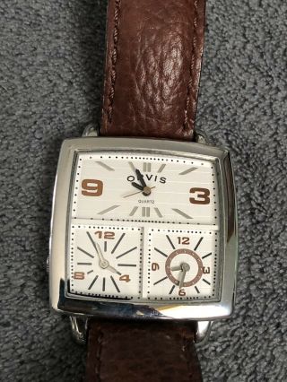 Vintage Orvis Swiss - Made Automatic Men’s Wristwatch Multiple Time Zones