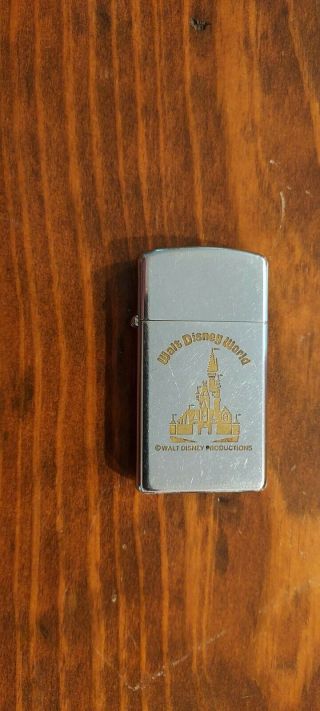 Vintage Walt Disney World Zippo Lighter Slim