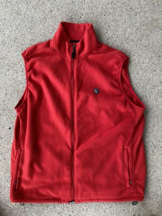 Vintage Xl Polo Ralph Lauren Fleece Red Rlx Zip Up Vest 90s