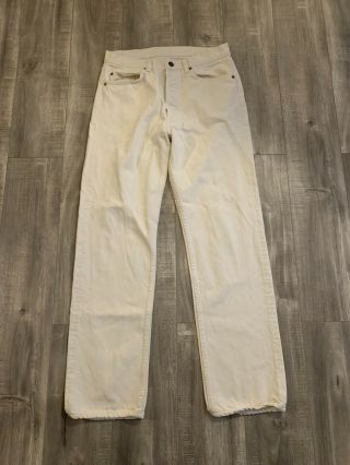 Vintage 90s Levis 501 White Denim Jeans Size 30