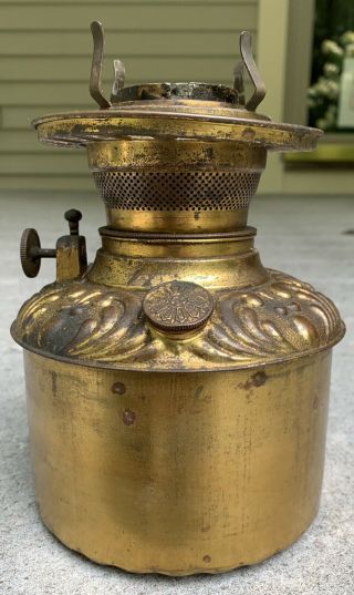 Antique Miller B&h Rochester Kerosene Oil Lamp Drop In Tank Brass Font