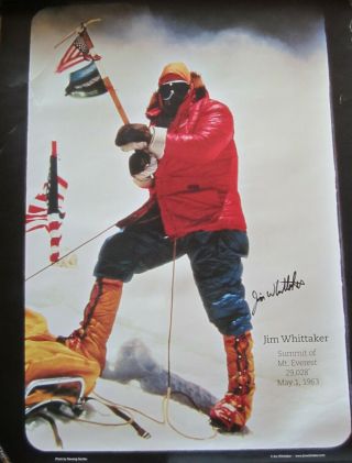 Vintage Climbing: Jim Whittaker Autographed Everest Poster
