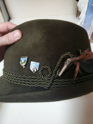 Vintage Ottmar Reich German Bavarian Alpine Fedora Hat 7