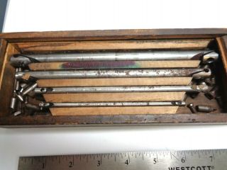 Vintage Box Of CC Clark Metal Lathe Boring Bars Level Lock Machinists Tools 3