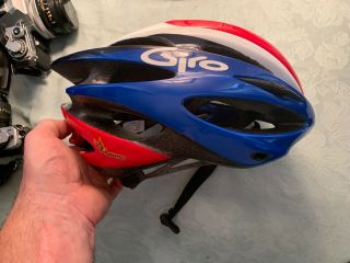 Vintage Giro Pneumo Road Cycling Helmet Large - Usps Lance Texas Tour De France