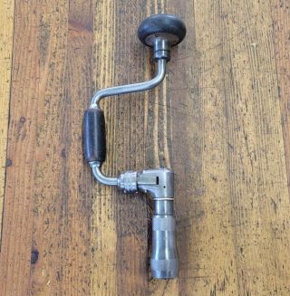 Vintage Tools Rare Hand Drill Auger Bit Rosewo0d Brace Millers Falls 7 " 34 ☆us