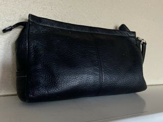 Coach Vintage Black Leather Turnlock Wristlet Bag Clutch Handbag Wallet 2