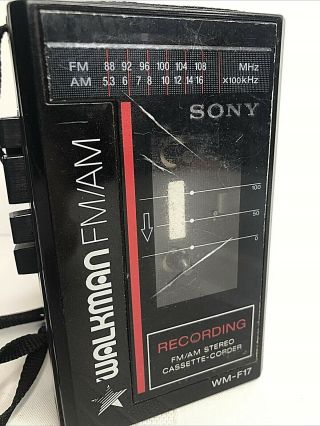 Vintage Sony Walkman Wm - F17 - Cassette Recorder With Fm/am Radio Repair