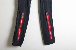 Vintage 90s 00s TRIPP NYC Goth Bondage Black Skinny Jeans Pants 3