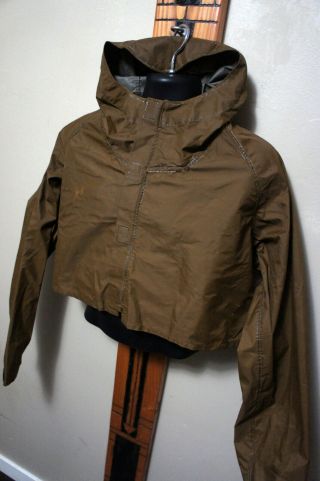 Vintage Goretex Gtx Hooded Fly Fishing Waders 1/2 Length Rain Jacket L/xl O69