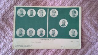 1905 " Dartmouth Eleven " Post Card - Dartmouth Football - Vintage - Dartmouth