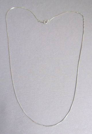 Vintage Xl 10k White Gold Box Chain Necklace.  5mm 18 " 1.  1g