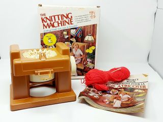 Vtg 1975 Knitting Machine W Box And Project Book Mattel As Seen On Tv