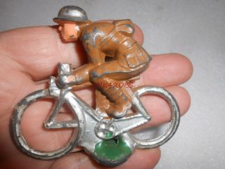 Vintage Barclay Manoil Metal Soldier On Bicycle