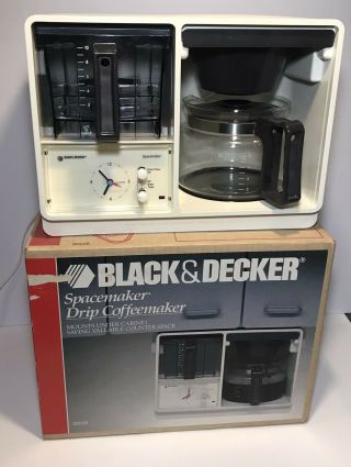 Vtg Black & Decker Under Cabinet Spacemaker Coffee Maker 10 Cup Sdc2b No Mounts