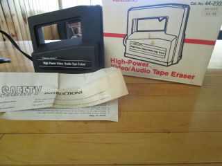 Vtg Realistic 44 - 233a High Power Video / Audio Tape Eraser,  Box W/instructions