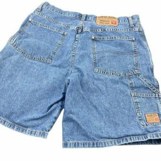 Vintage Guess USA Denim Carpenter Shorts Blue Jean USA Made 90 ' s Retro Vintage 3