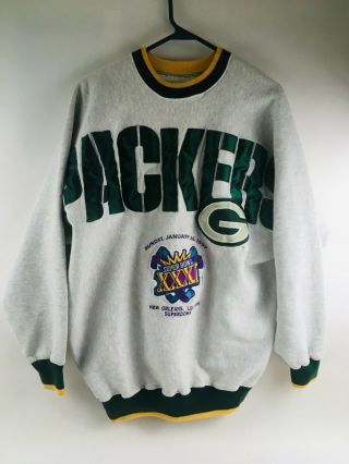 Legends Athletic Green Bay Packers Sweatshirt Crewneck Vintage Embroidered Xl