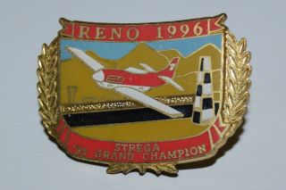 Vintage 1996 Reno National Championship Air Races Pin Show Strega 95 Champion