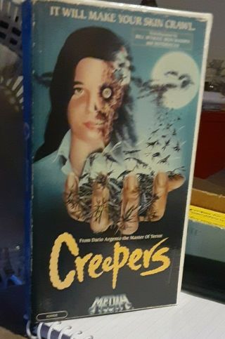 Creepers Vhs Horror Gore Cult Rare Vintage 1985 Media Donald Pleasence